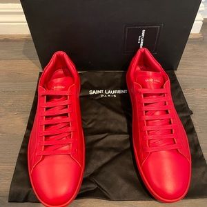 Saint Laurent Low Top Red Sneaker men's 10.5 US